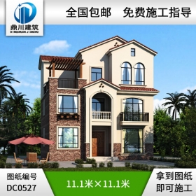 新農(nóng)村三層帶露臺簡約型農(nóng)村別墅設(shè)計(jì)圖紙_三層別墅設(shè)計(jì),鼎川建筑