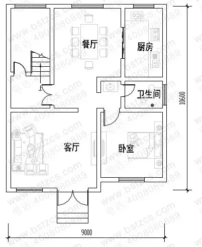 10套占地90平左右農(nóng)村別墅，功能齊全，是小戶型的理想選擇