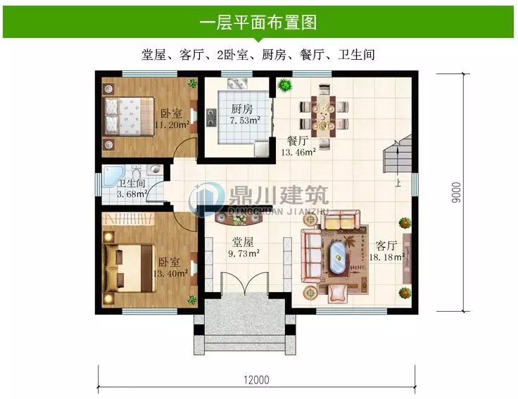 【新品】12×9 二層帶堂屋露臺經濟型小別墅，回村建只要26萬！