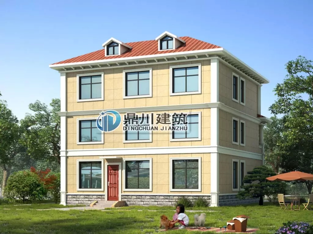 農村復式三層大氣別墅，造價親民易建造，30萬也能建出豪宅效果！