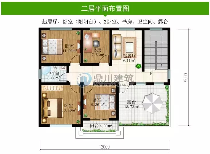【新品】12×9 二層帶堂屋露臺經濟型小別墅，回村建只要26萬！