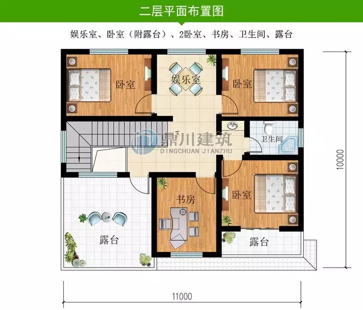 11x10米二層簡歐農村別墅，經濟實用性價比高！